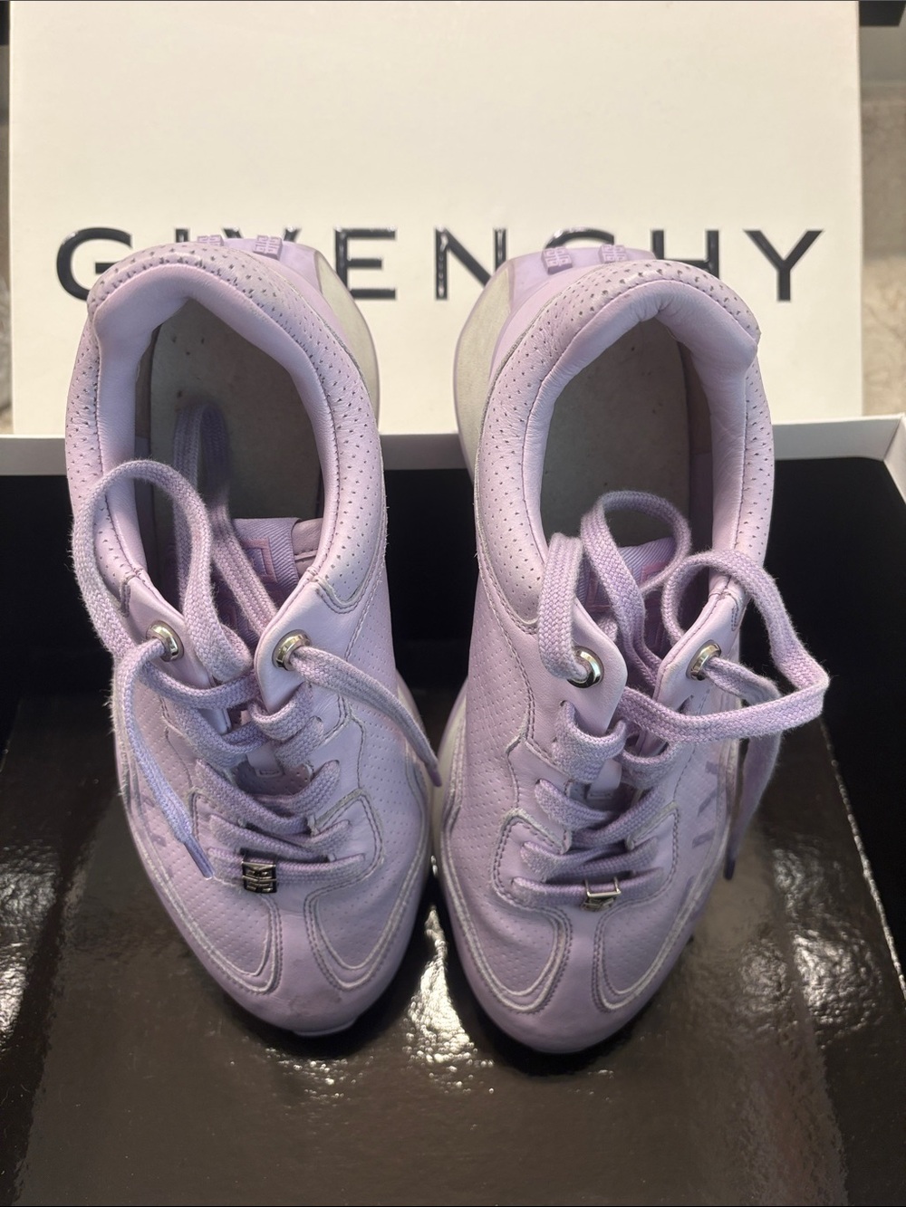 Givenchy Lilac Leather & Suede Women's Sneakers